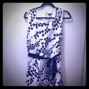 Black and White Floral Talbots Dress